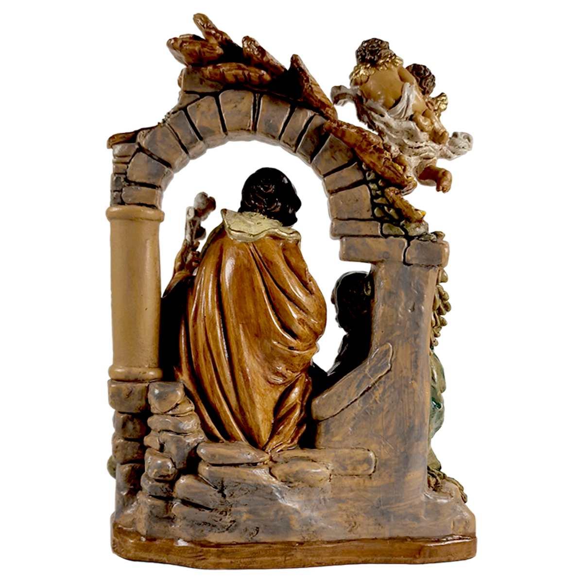 Statua presepe 13 cm natività gruppo sacra famiglia