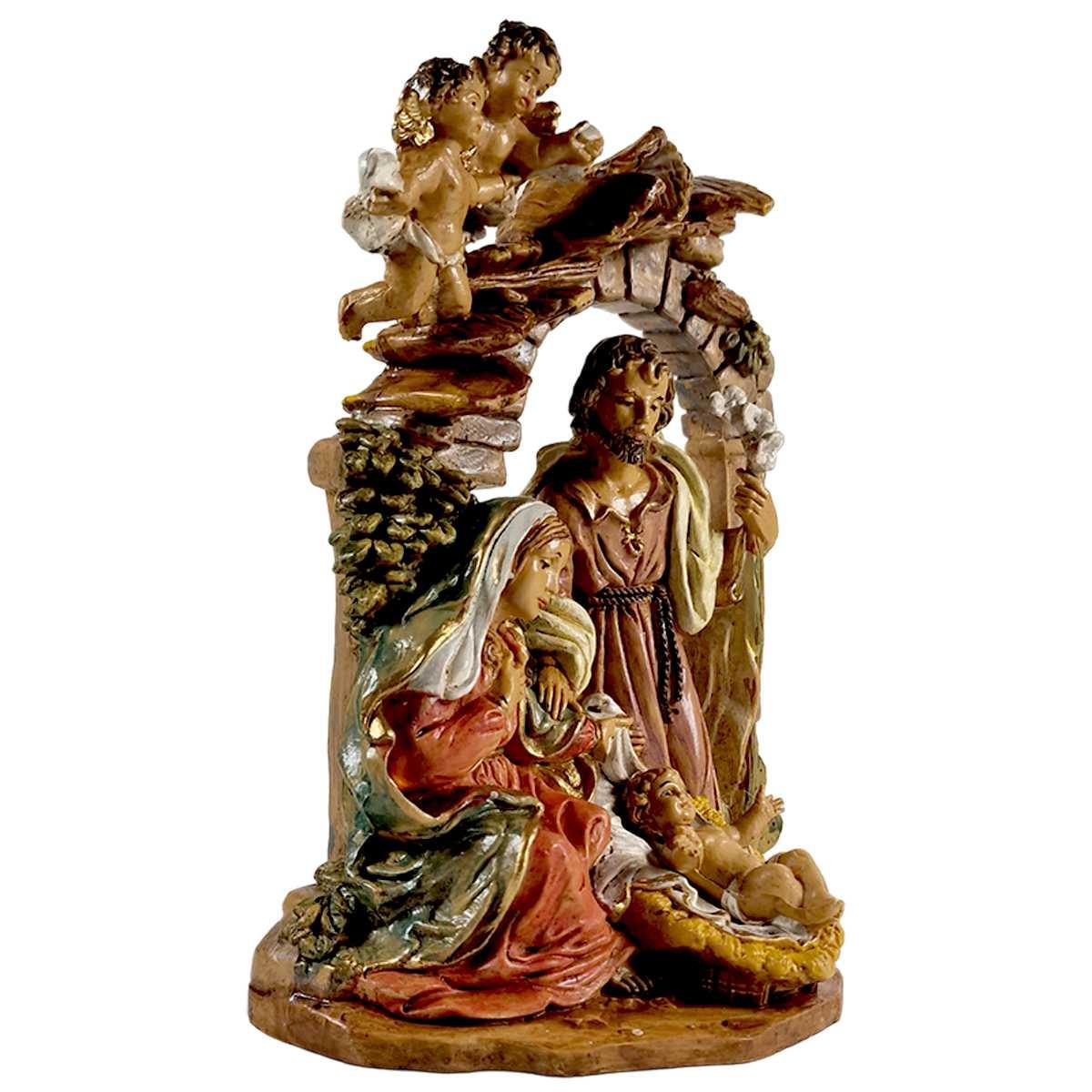Statua presepe 13 cm natività gruppo sacra famiglia