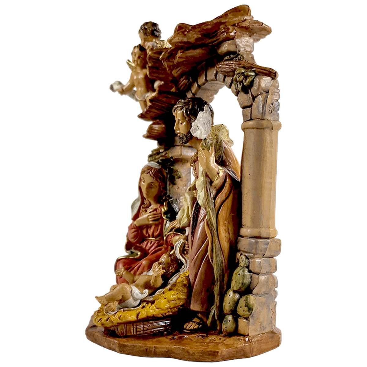 Statua presepe 13 cm natività gruppo sacra famiglia