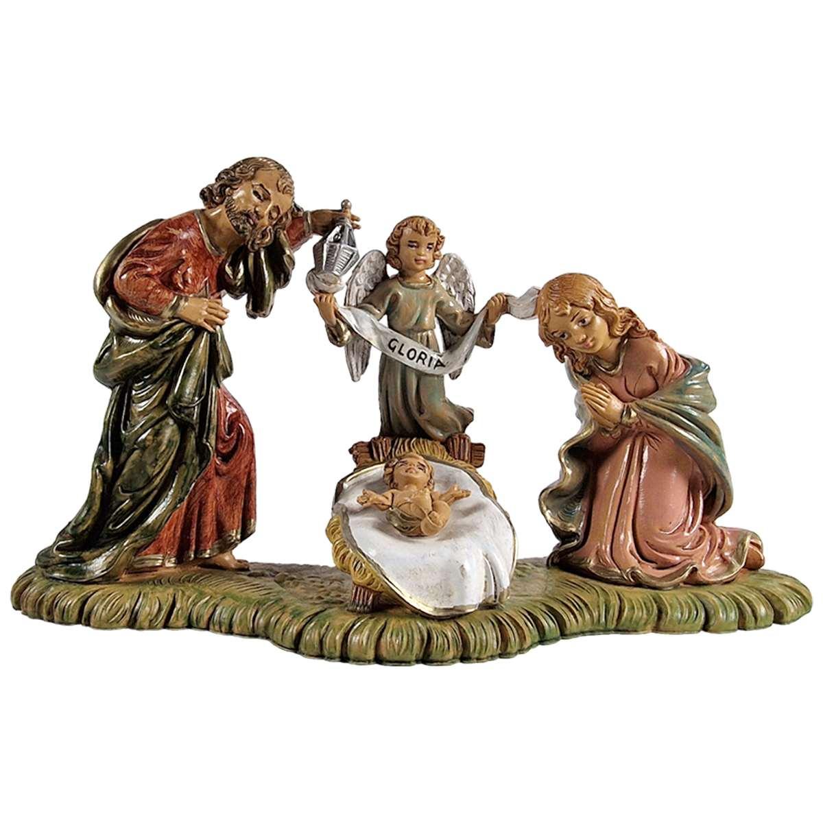 Statua presepe 10 cm natività gruppo sacra famiglia