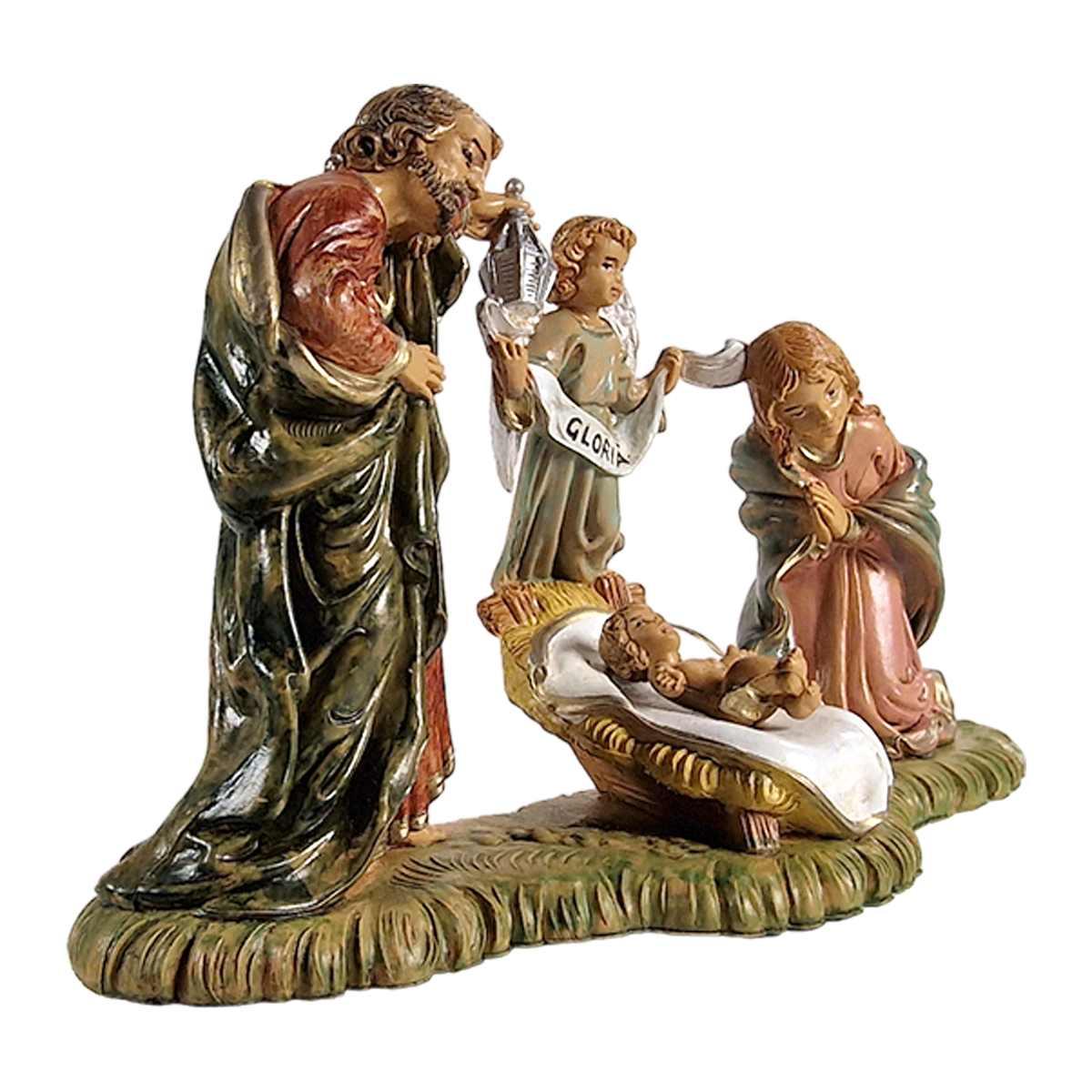 Statua presepe 10 cm natività gruppo sacra famiglia