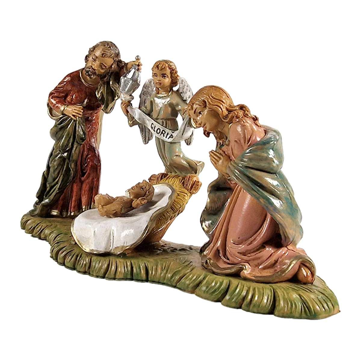 Statua presepe 10 cm natività gruppo sacra famiglia