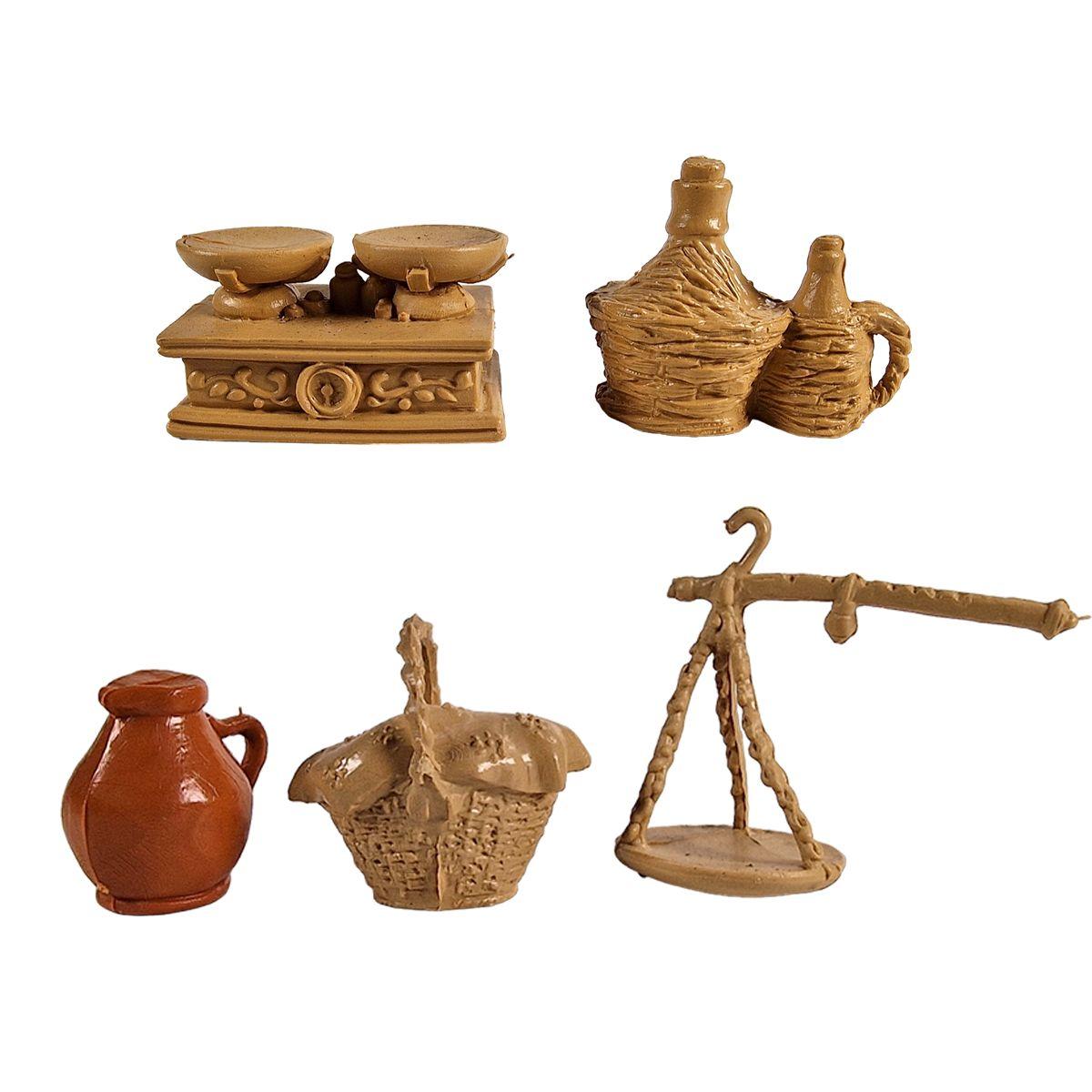 Accessori presepe bilance fiaschi