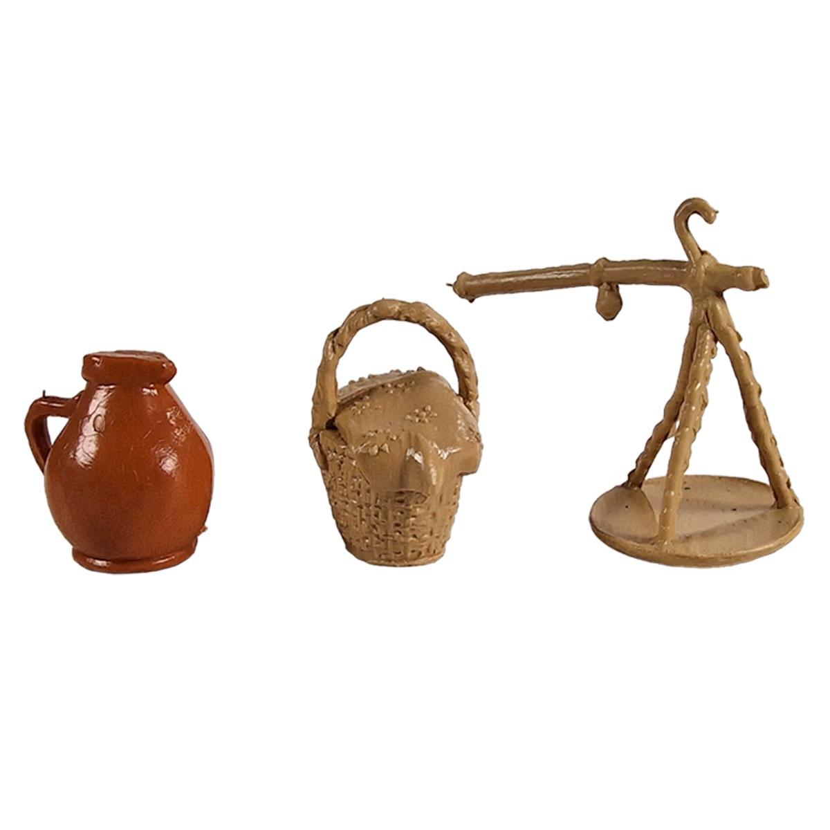 Accessori presepe bilance fiaschi