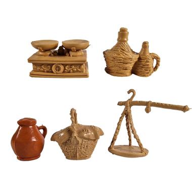 Accessori presepe bilance fiaschi