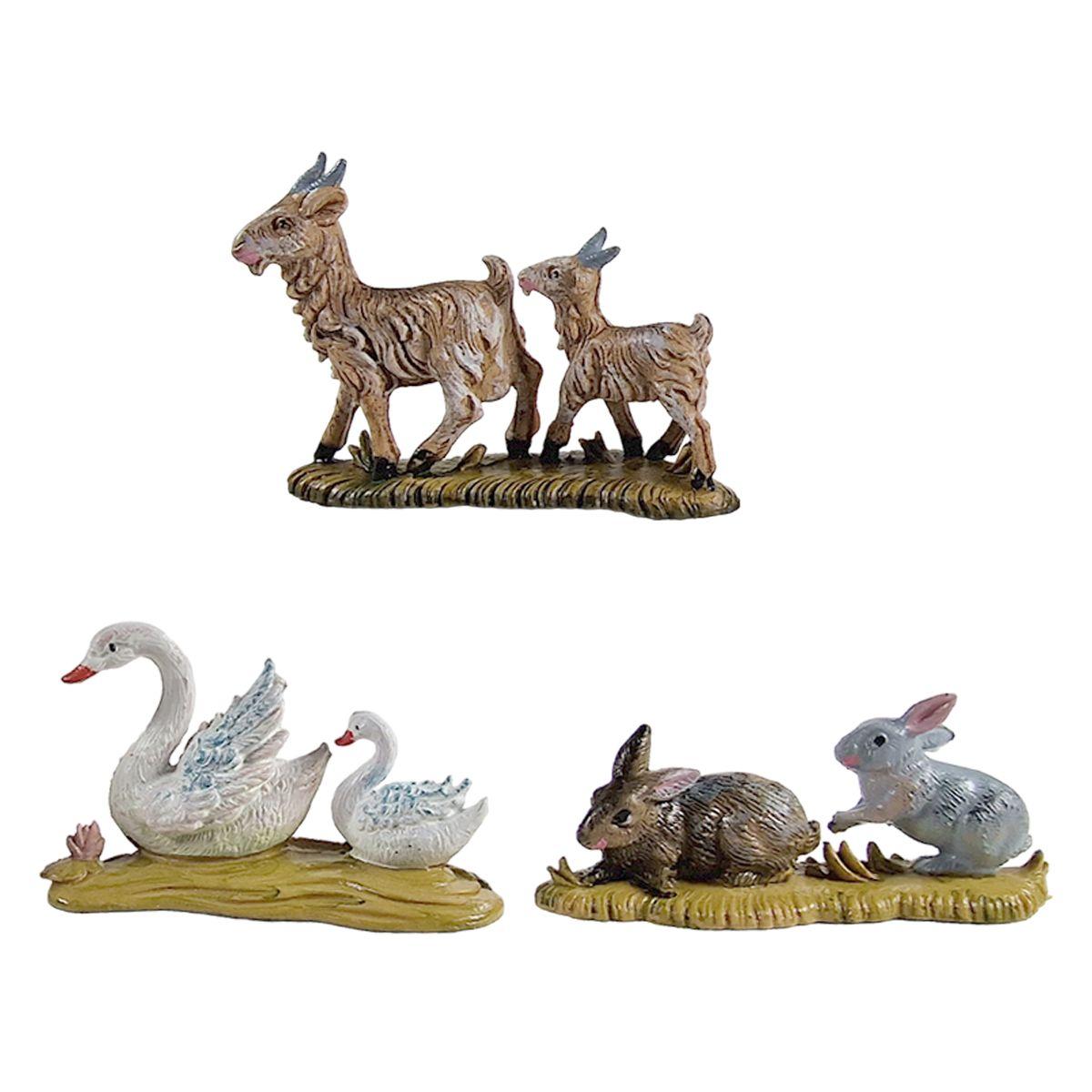 Statua presepe animale statua animale fattoria in coppia assortiti