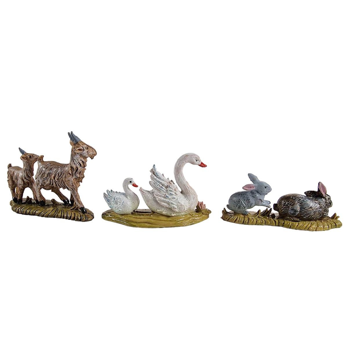 Statua presepe animale statua animale fattoria in coppia assortiti