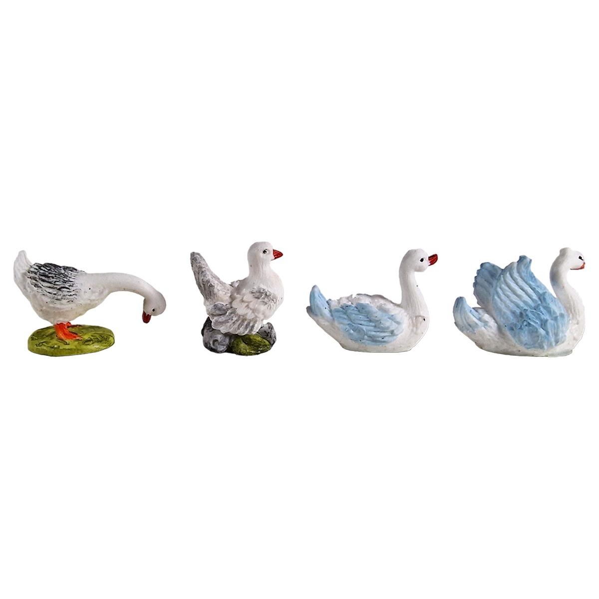 Statua presepe 3 cm animale fattoria gallo cigno papaera gallina da 5 modello a