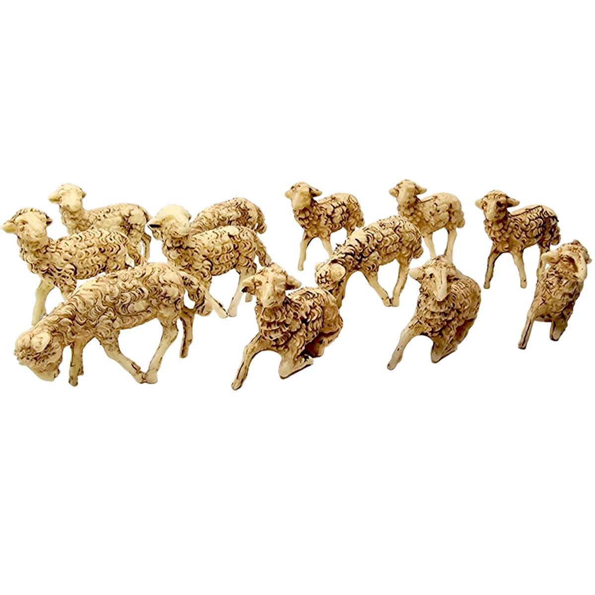 Statua presepe 4 cm pecore da
