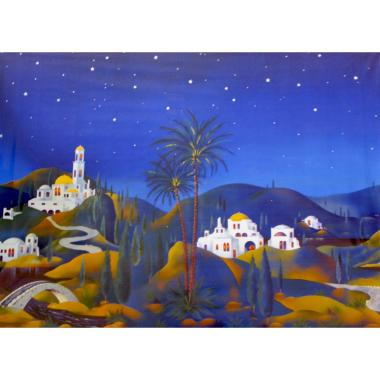 Fondale presepe paesaggio arabo in carta di alluminio