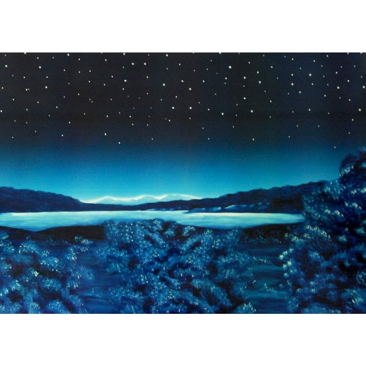 Fondale presepe paesaggio notturno stella cometa