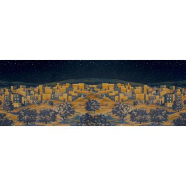 Fondale presepe paesaggio città araba