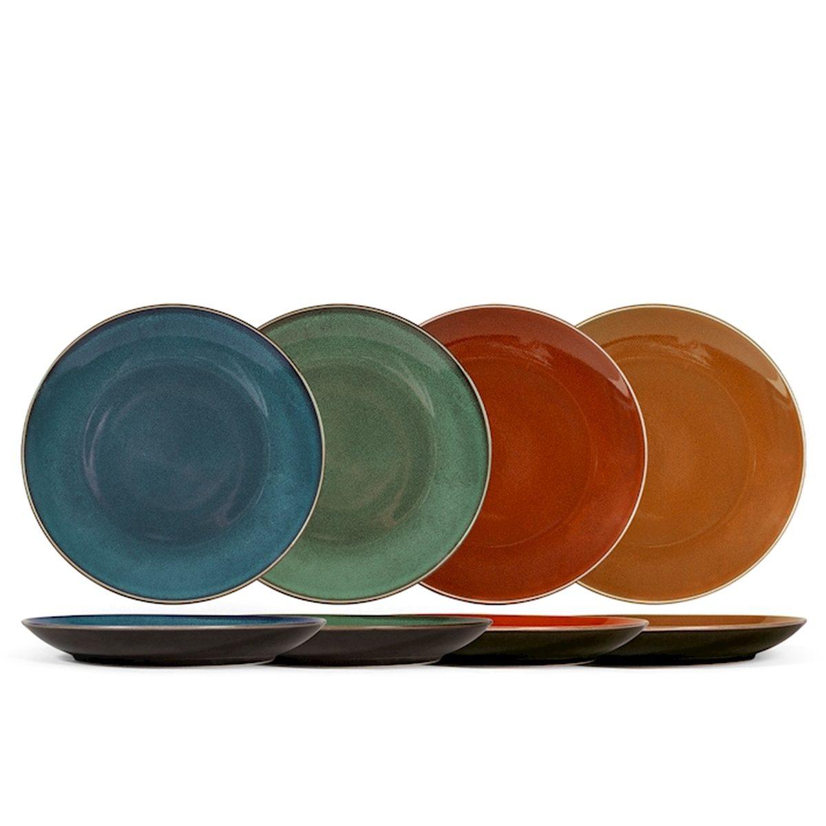 Piatto Tavola Porcellana Marrakesh Piano Marrone cm.Ø26 | H&H