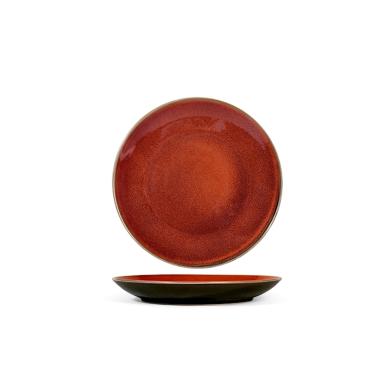 Piatto Tavola Porcellana Marrakesh Frutta Marrone cm.Ø20,5 | H&H