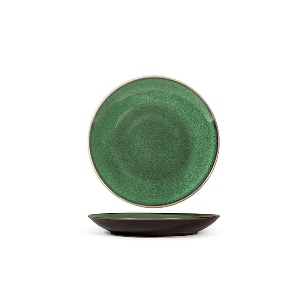 Piatto Tavola Porcellana Marrakesh Frutta Verde cm.Ø20,5 | H&H