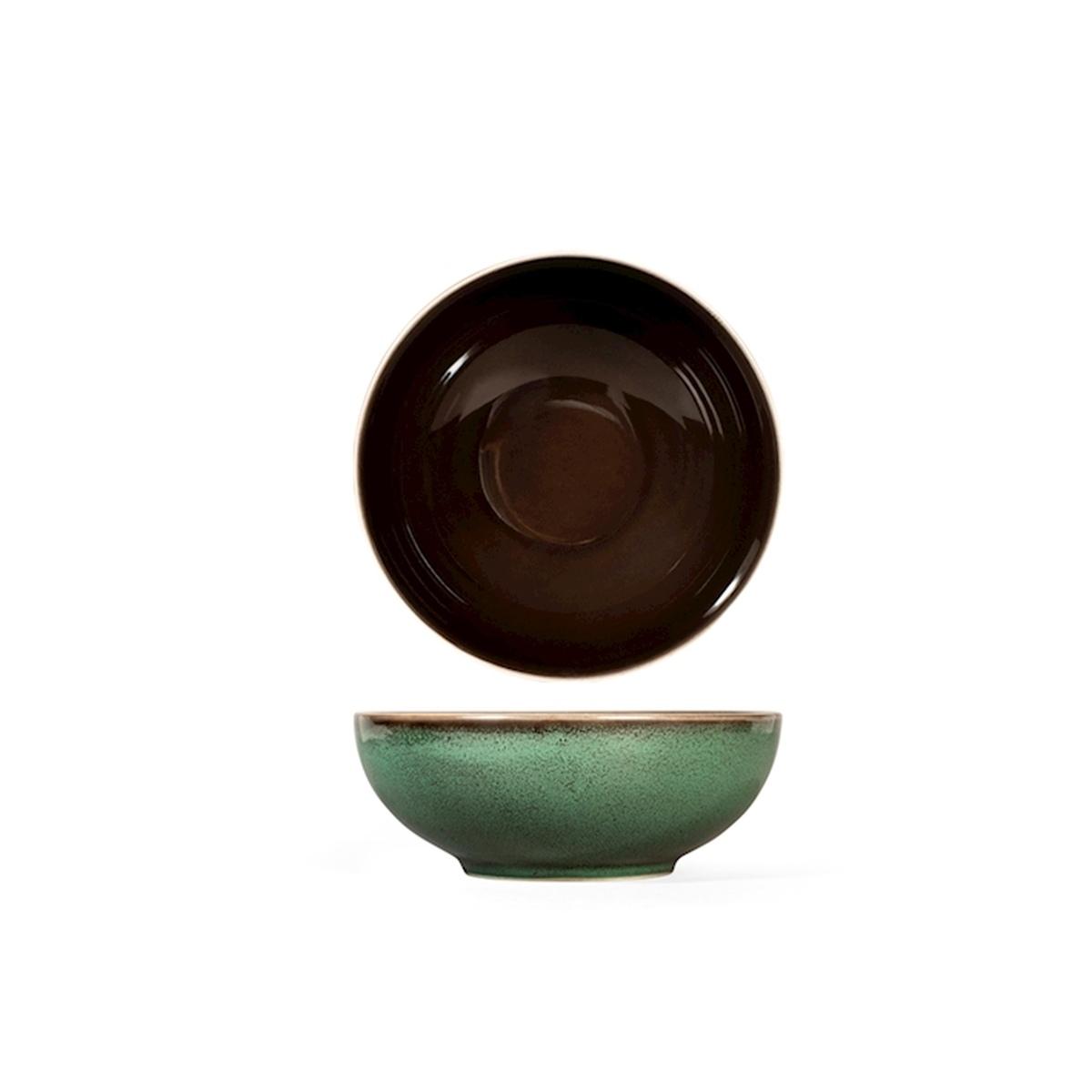 Piatto Tavola Porcellana Marrakesh Fondo Verde cm.Ø20,5 | H&H