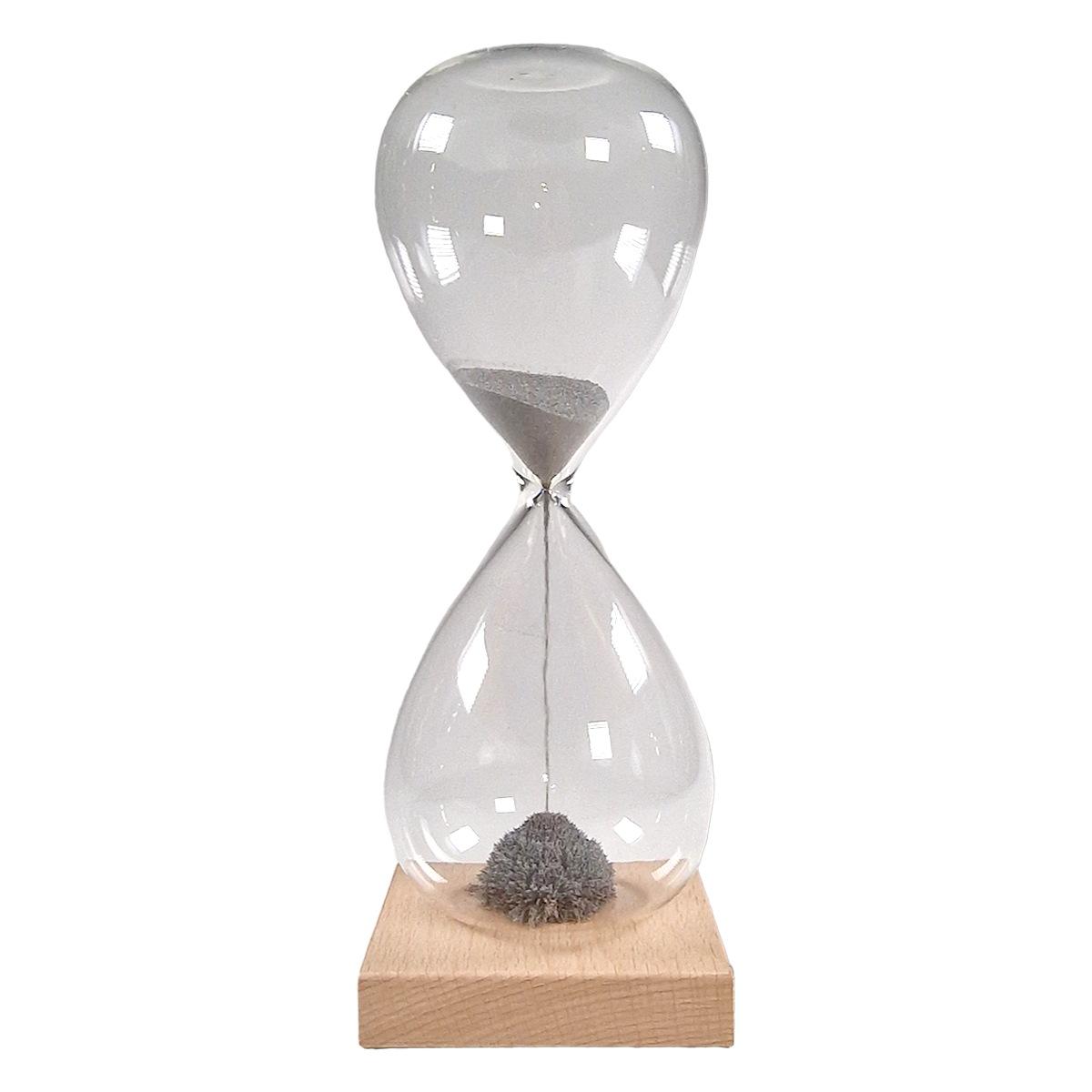 Clessidra vetro magnete sabbia bronzo 20 cm