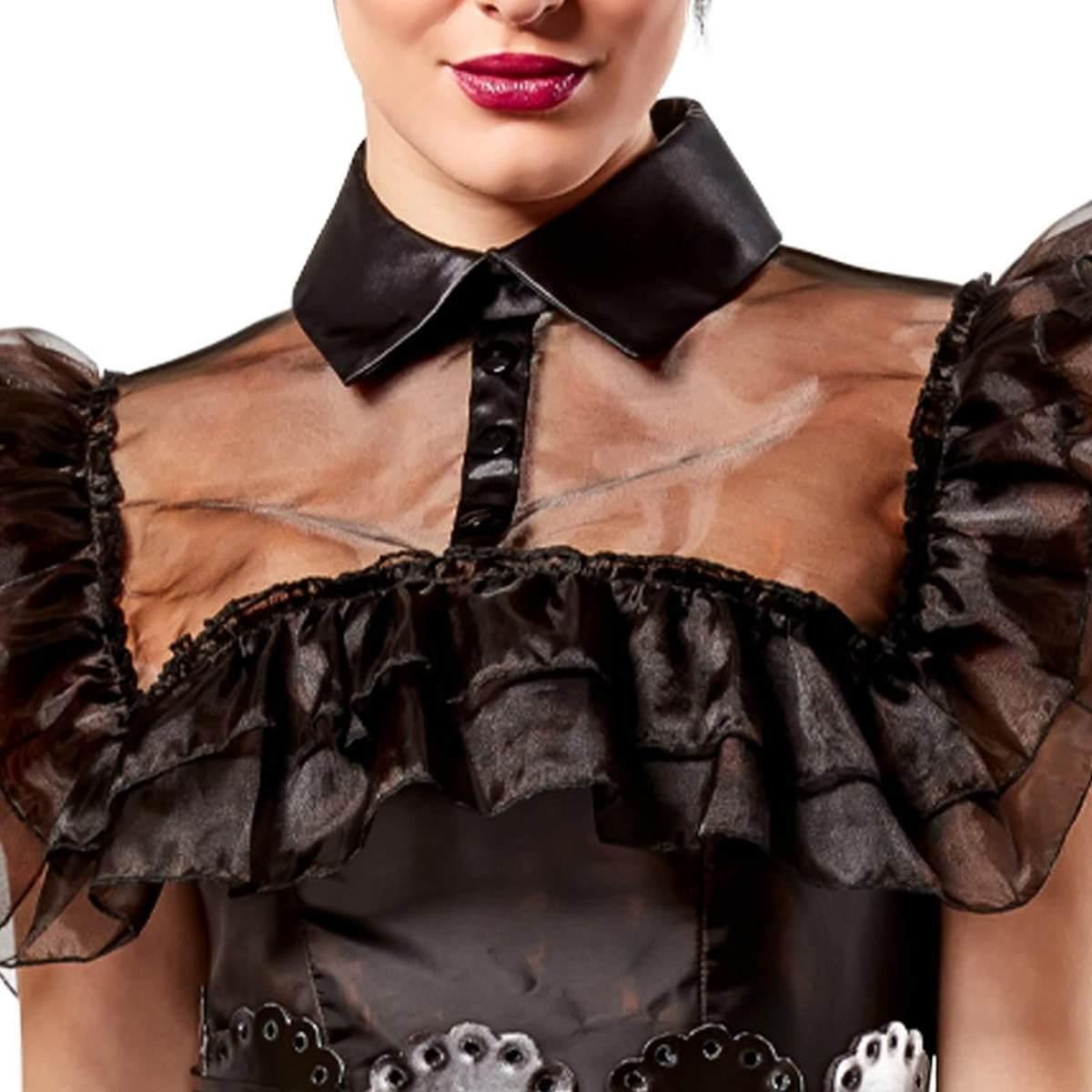 Costume mercoledì addams wednesday rave de luxe modello n