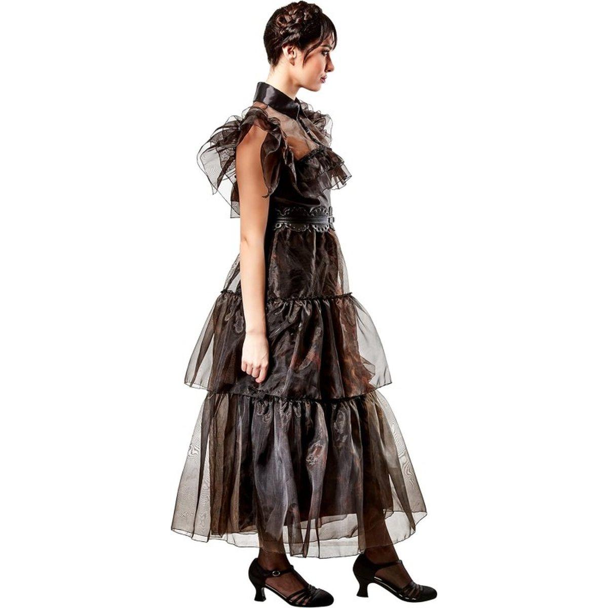 Costume mercoledì addams wednesday rave de luxe modello n