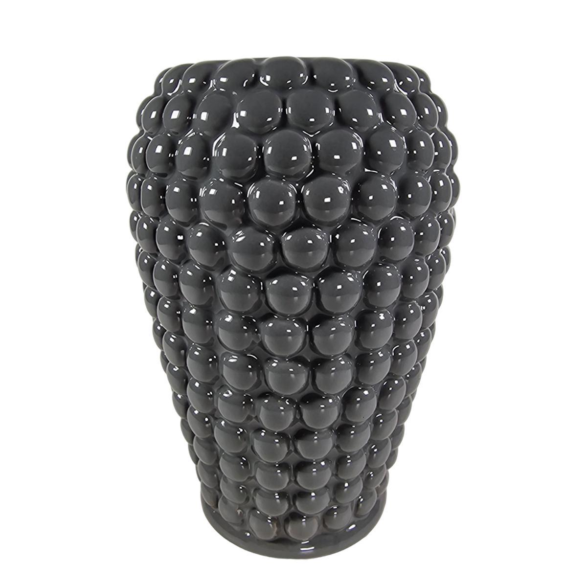 Vaso ceramica joelle grigio 15 x 23 cm