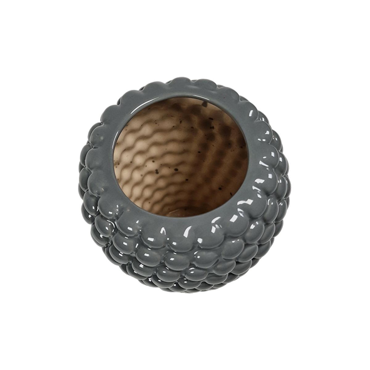 Vaso ceramica joelle grigio 15 x 23 cm
