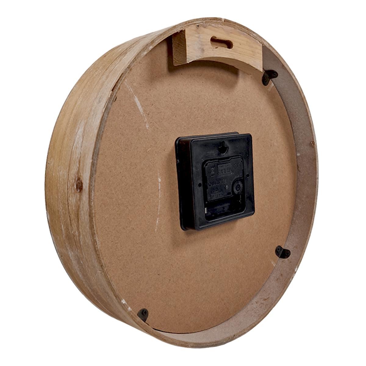 Orologio parete legno quadrante nero modello a
