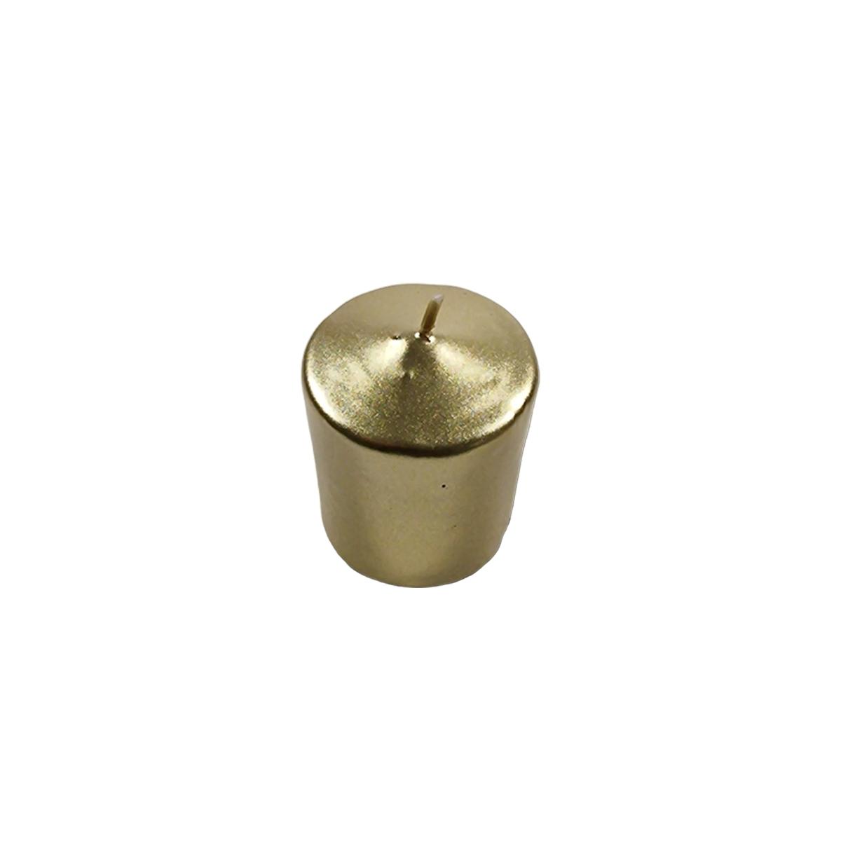 Candela cilindrica oro 5 x 6,5 cm