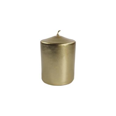 Candela cilindrica oro 7,5 cm