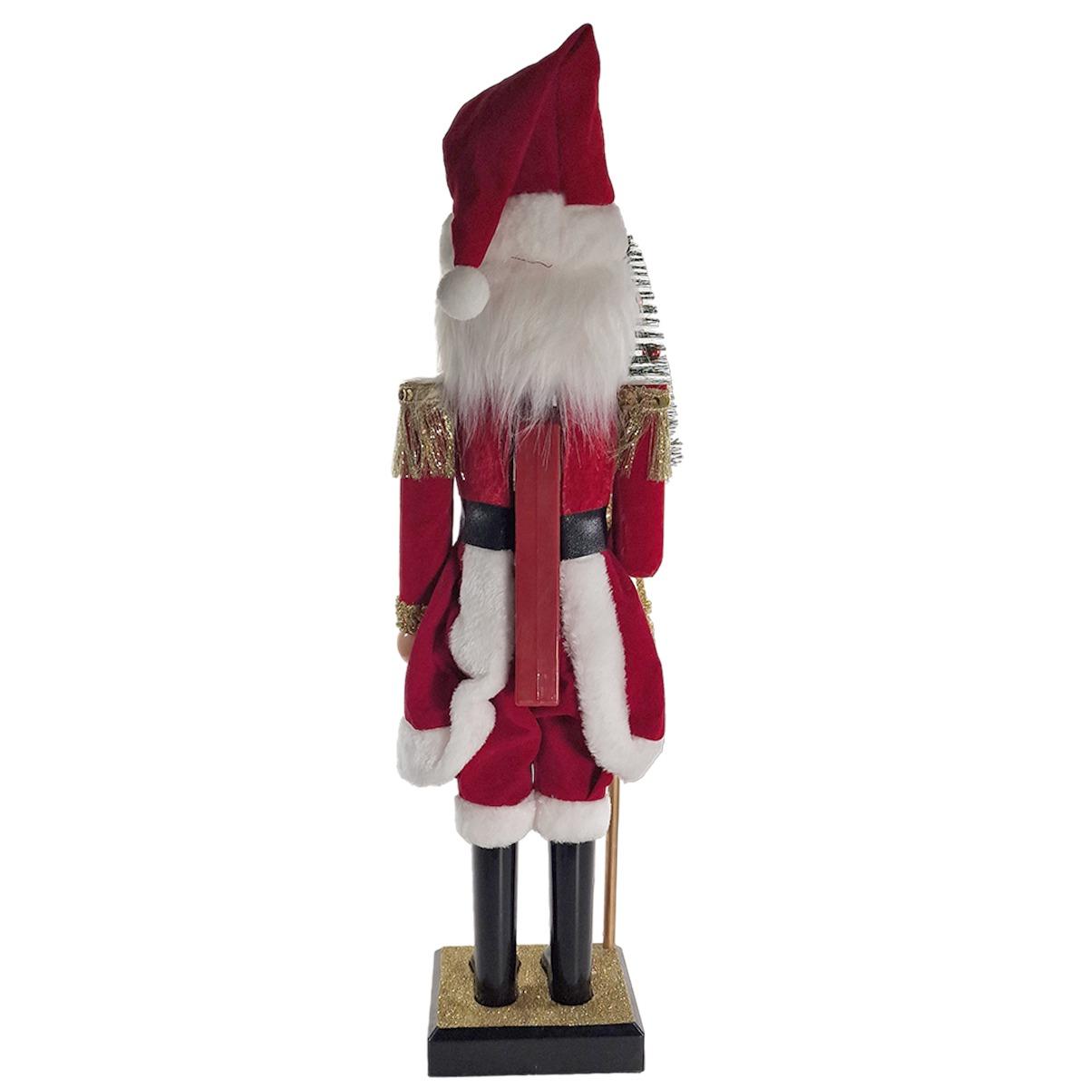 Soldatino schiaccianoci pvc abito rosso 60 cm