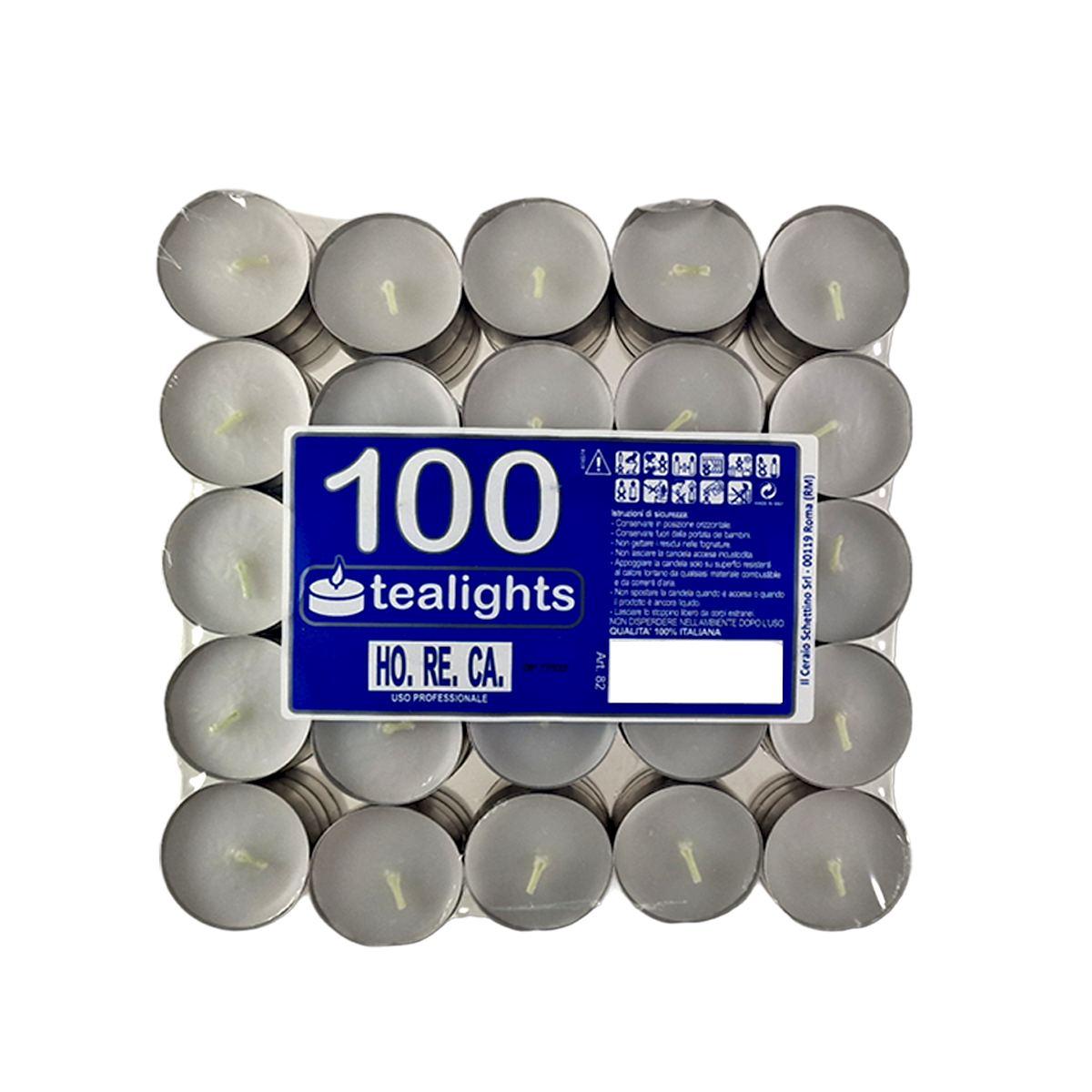 Candela tea light bianche Set 100 pz