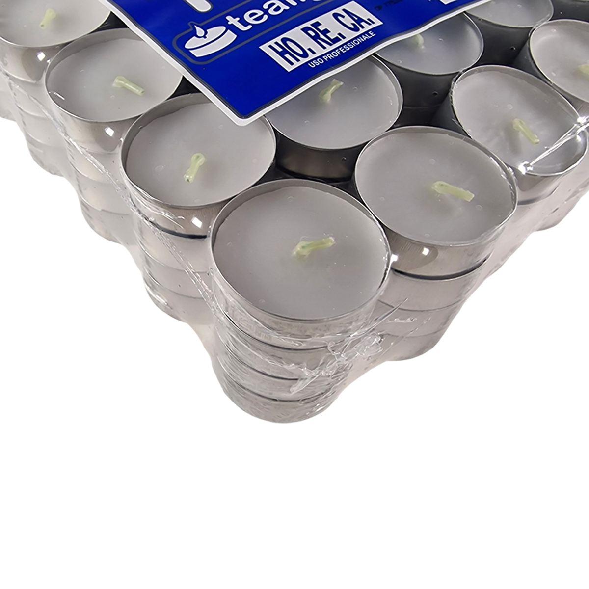 Candela tea light bianche Set 100 pz