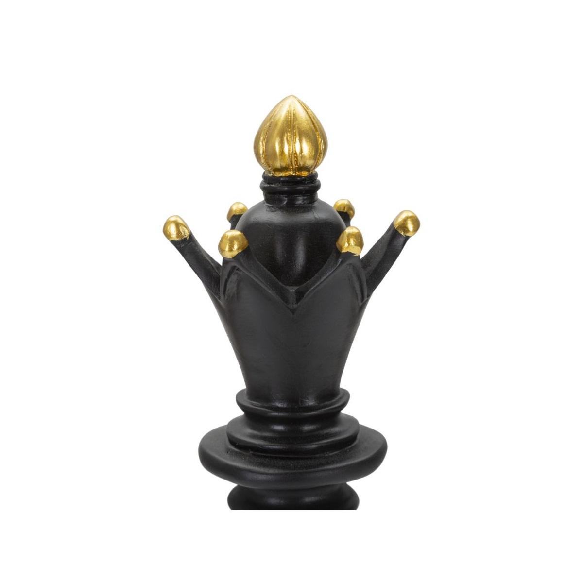Scultura alfiere nero oro