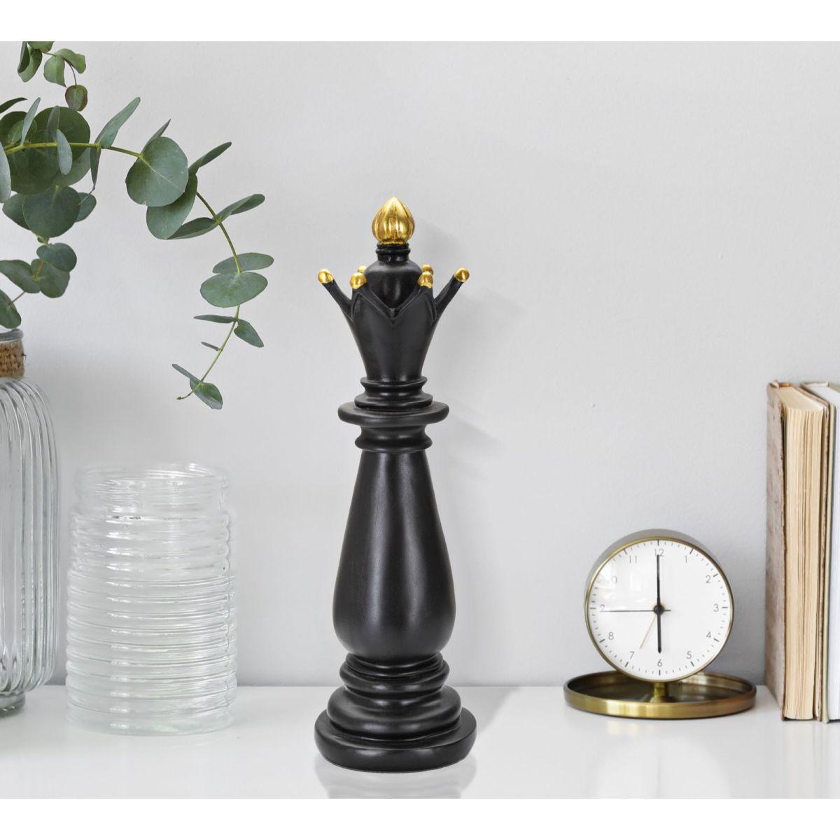 Scultura alfiere nero oro
