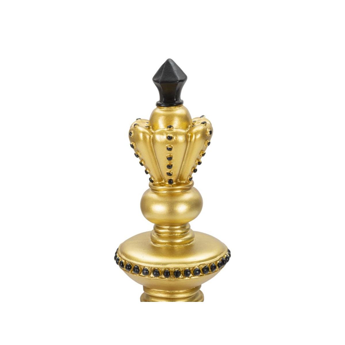 Scultura re oro nero