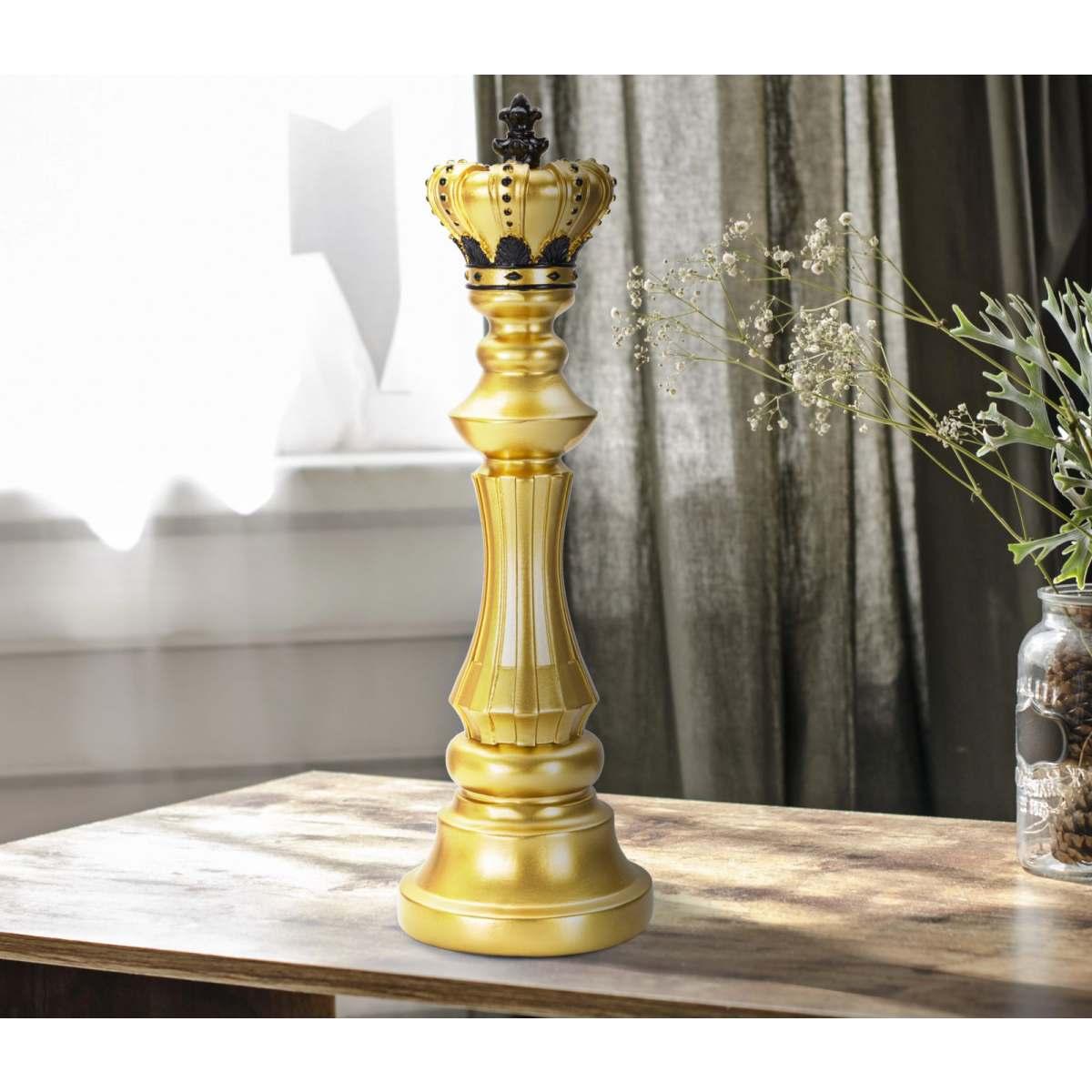 Scultura re oro nero