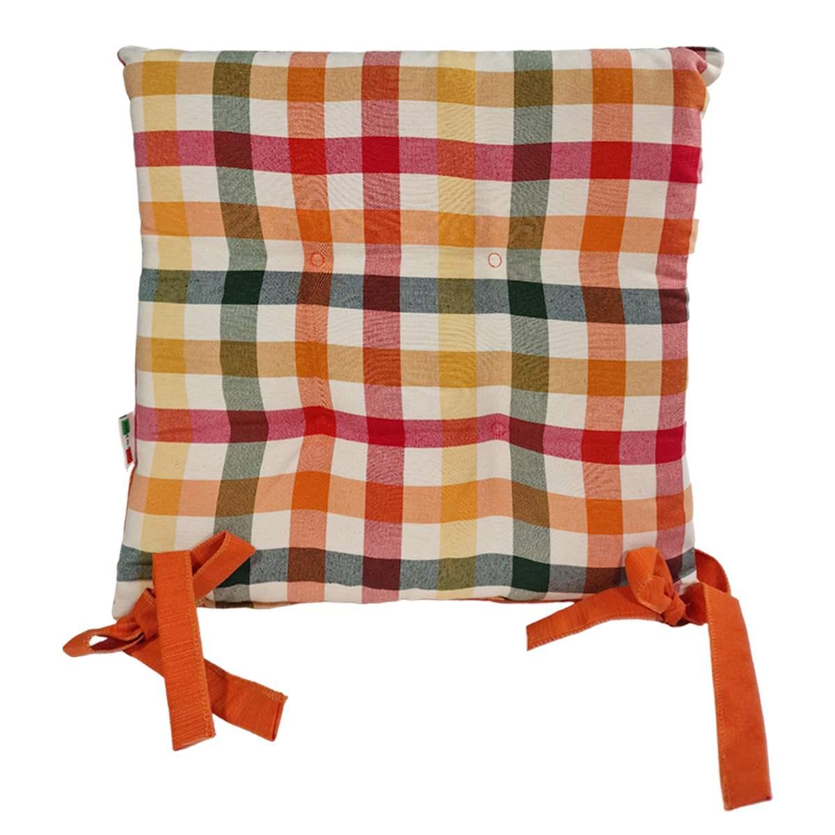 Cuscino sedia country arancio 41 x 41 cm