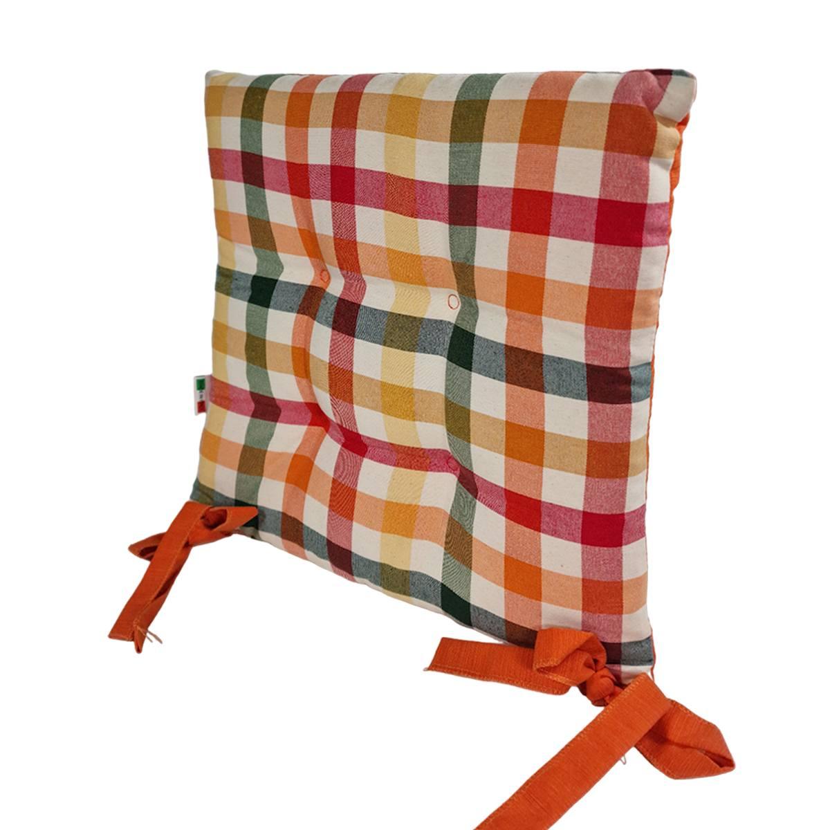Cuscino sedia country arancio 41 x 41 cm