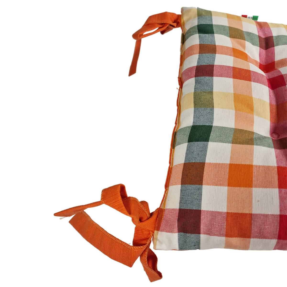 Cuscino sedia country arancio 41 x 41 cm