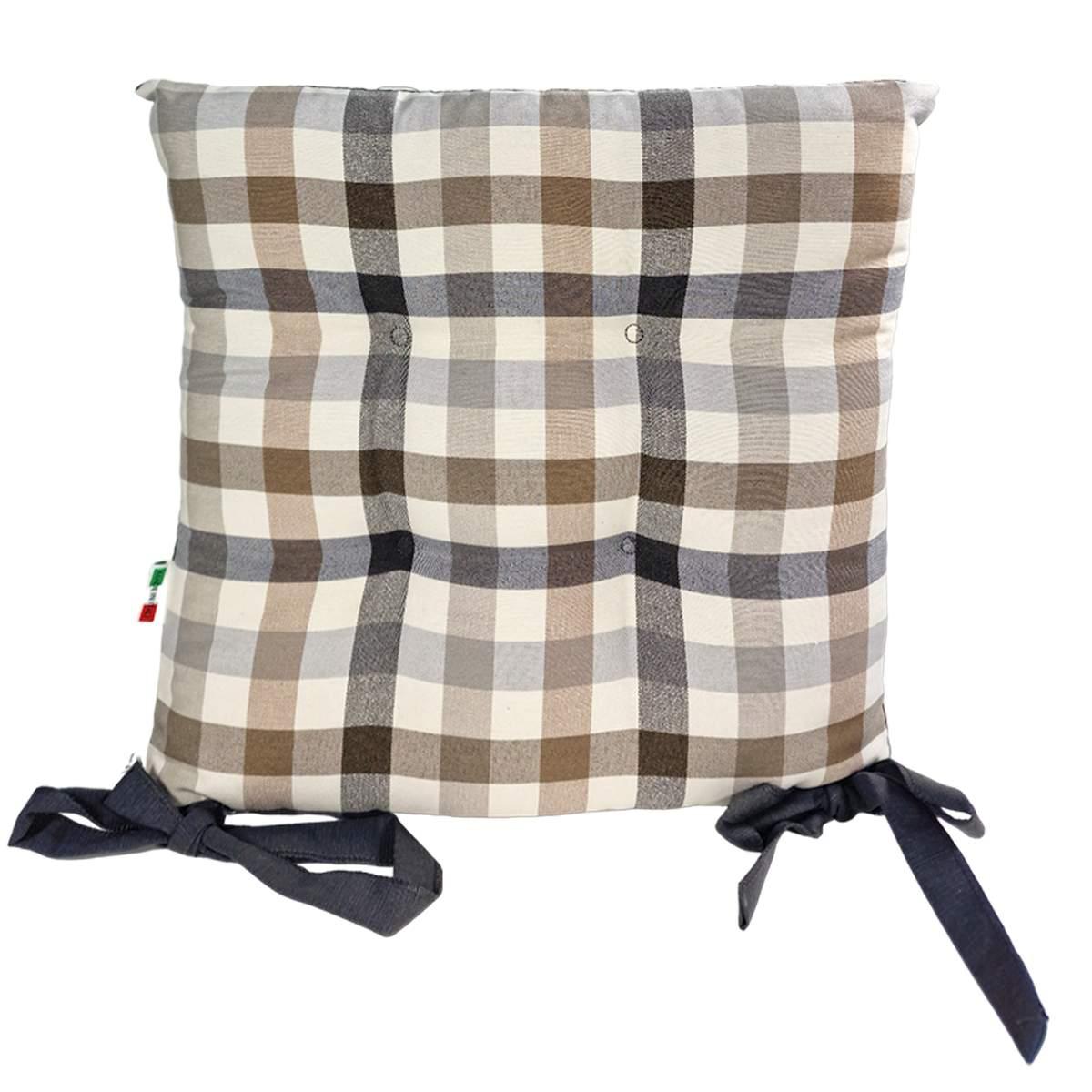 Cuscino sedia country grigio 41 x 41 cm