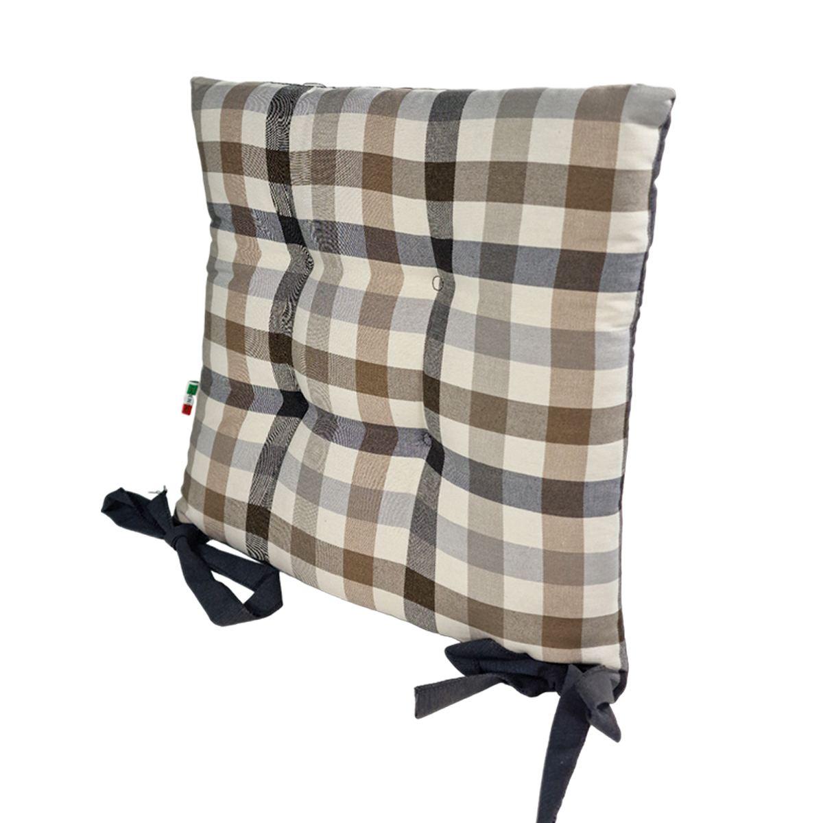 Cuscino sedia country grigio 41 x 41 cm