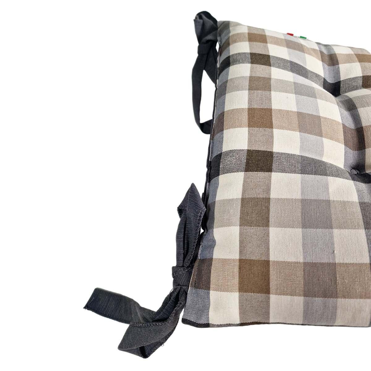 Cuscino sedia country grigio 41 x 41 cm