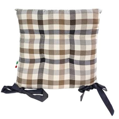 Cuscino sedia country grigio 41 x 41 cm