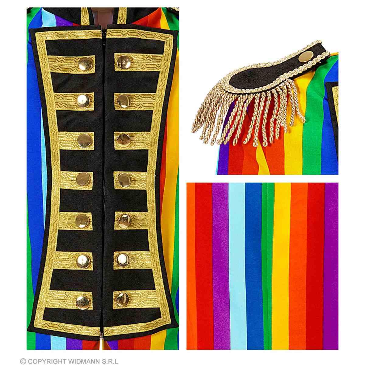 Giacca parata righe arcobaleno multicolor