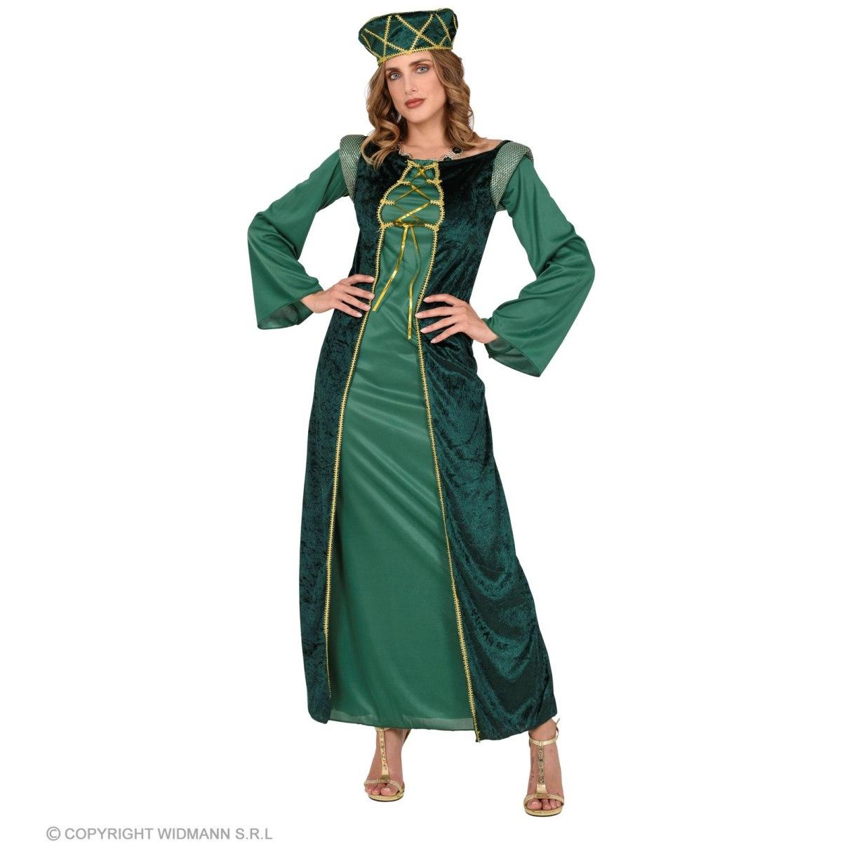 Costume principesse medievale verde