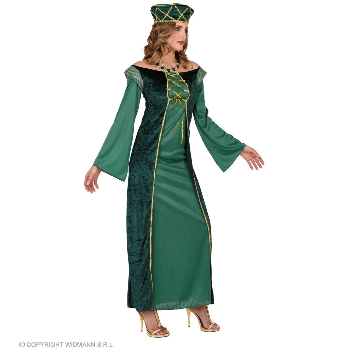 Costume principesse medievale verde