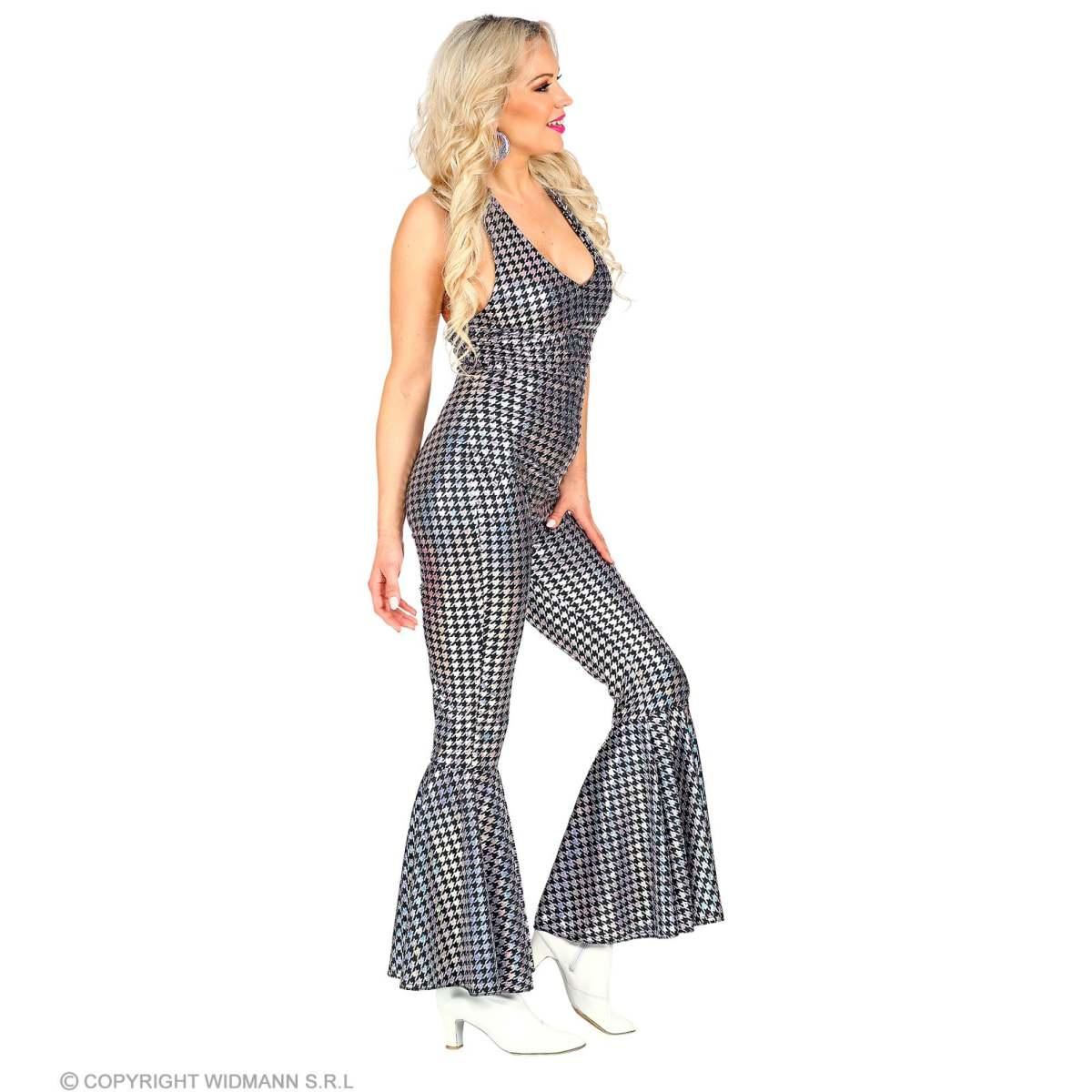 Costume tuta disco anni 70 argento