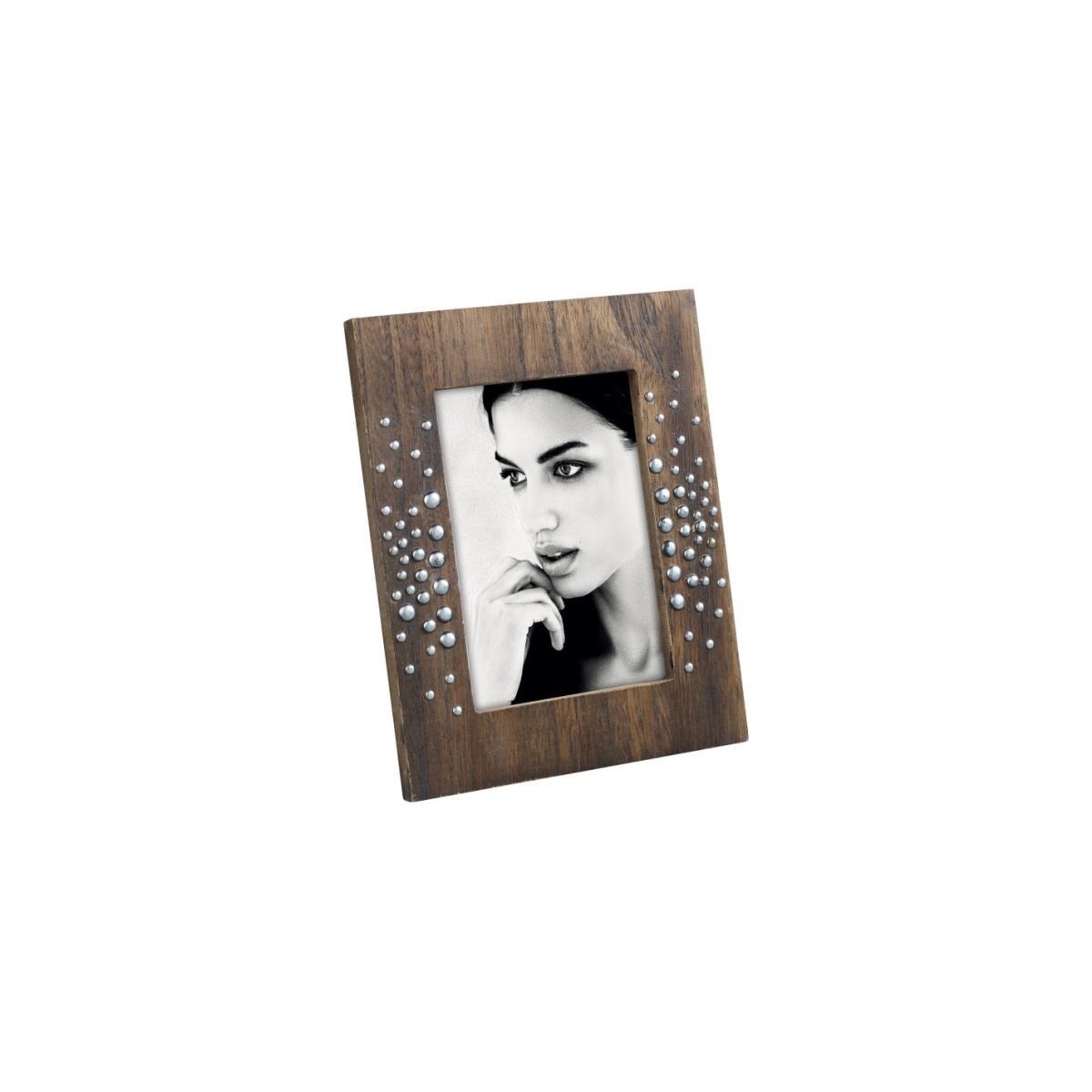Cornice legno borchie 13 x 18 cm