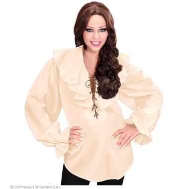 Camicia beige lacci