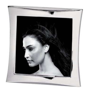 Cornice metallo argento 10 x 10 cm