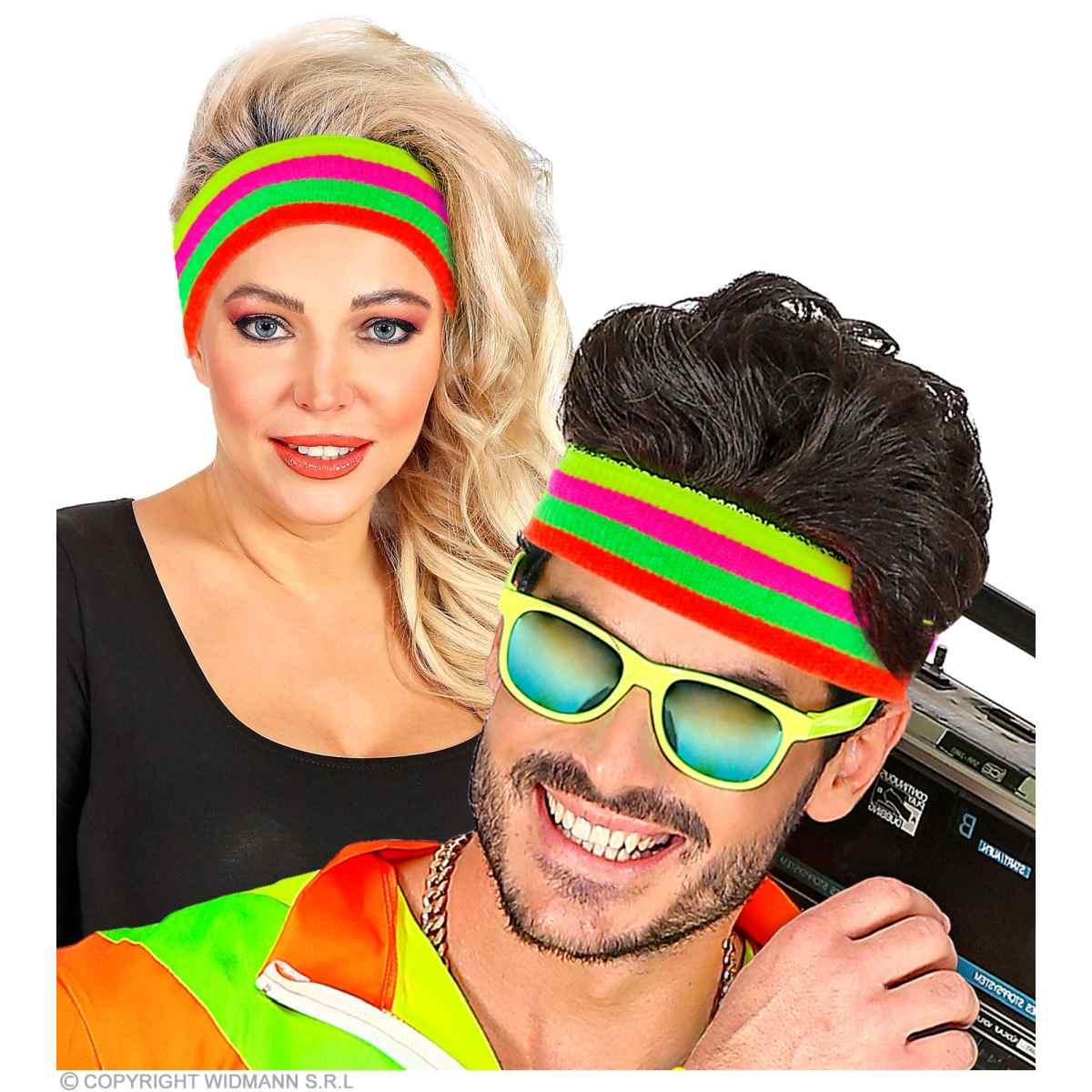 Fascia testa righe neon